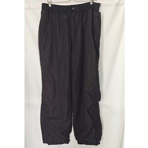 Bolle Golf Wind Pants Black Elastic Waist Zipper Leg Large‎ Drawstring